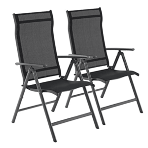 SILLA összecsukható fekete kerti szék készlet, 2 db kép