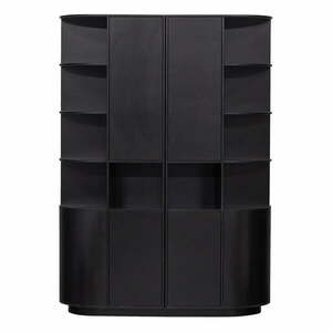 Fekete borovi fenyő moduláris könyvespolc 156x210 cm Finca – WOOOD kép