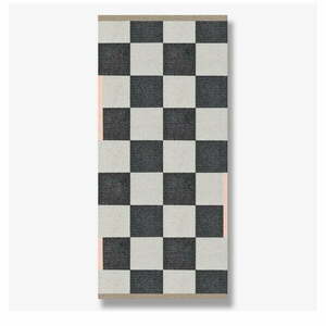 Fekete-fehér mosható szőnyeg 70x150 cm Square – Mette Ditmer Denmark kép