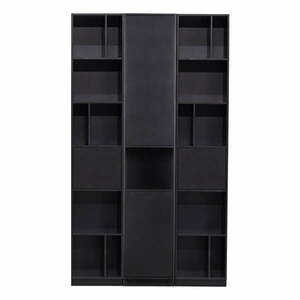 Fekete borovi fenyő moduláris könyvespolc 120x210 cm Finca – WOOOD kép