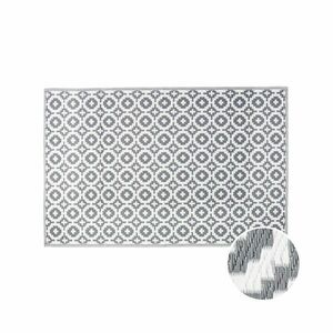 COLOUR CLASH kültéri szőnyeg szürke/fehér mozaikos 150x90cm kép