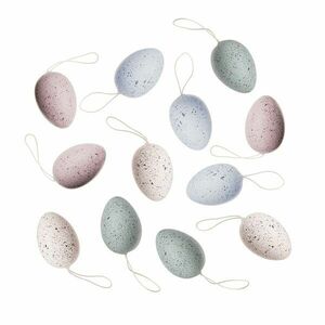EASTER tojás dekoráció, pasztell 12 darab 6 cm kép