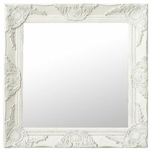 vidaXL fehér barokk stílusú fali tükör 50 x 50 cm kép