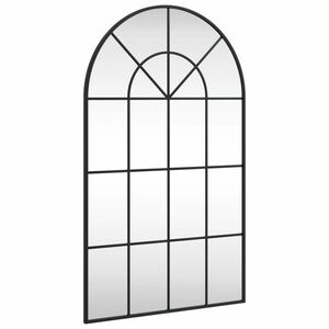 vidaXL fekete ívelt vas fali tükör 60 x 100 cm kép