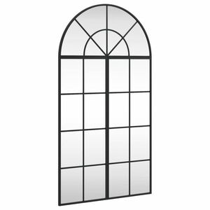 vidaXL fekete ívelt vas fali tükör 60 x 110 cm kép