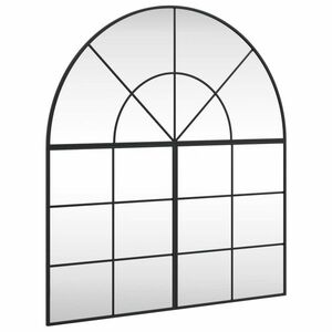vidaXL fekete ívelt vas fali tükör 100x110 cm kép