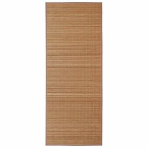 vidaXL Négyszögletes barna bambusz szőnyeg 80 x 300 cm kép