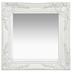 vidaXL fehér barokk stílusú fali tükör 40 x 40 cm kép