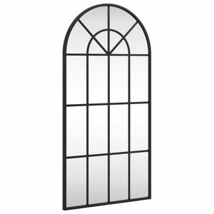 vidaXL fekete ívelt vas fali tükör 40 x 80 cm kép