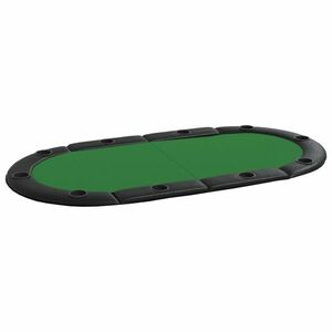 vidaXL zöld összecsukható pókerasztallap 10 játékosnak 208x106x3 cm kép
