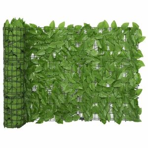 vidaXL zöld leveles erkélyparaván 300 x 75 cm kép