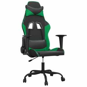 vidaXL fekete és zöld műbőr játékszék kép