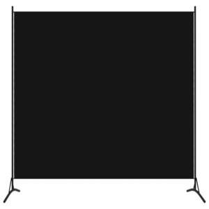 vidaXL fekete 1 paneles szövet paraván 175 x 180 cm kép