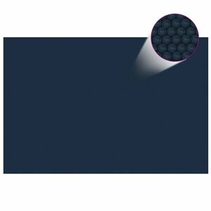 vidaXL fekete és kék napelemes lebegő PE medencefólia 600 x 400 cm kép