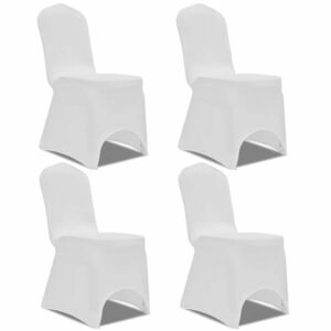 vidaXL 4 db nyújtható szék huzat fehér kép