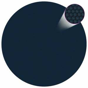 vidaXL fekete és kék napelemes lebegő PE medencefólia 455 cm kép