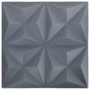vidaXL 24 darab origami szürke 3D fali panel 50 x 50 cm 6 m² kép