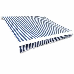 vidaXL kék-fehér vászon napellenző tető 450 x 300 cm kép