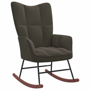 vidaXL sötétszürke bársony szék kép