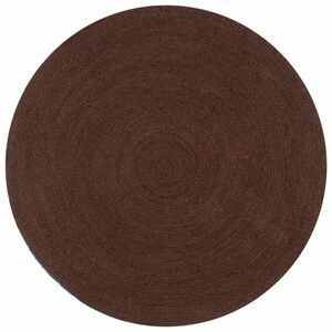 vidaXL barna kézzel font kör alakú jutaszőnyeg 120 cm kép