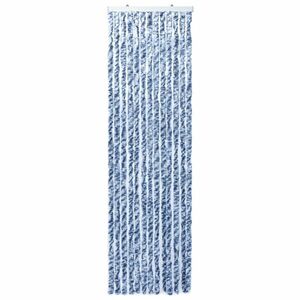 vidaXL kék és fehér zsenília rovarfüggöny 90 x 200 cm kép