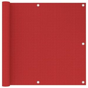 vidaXL piros HDPE erkélytakaró 90 x 500 cm kép