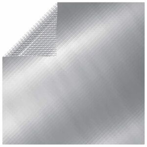 vidaXL ezüstszínű négyszögű napelemes lebegő PE medencefólia 10 x 5 m kép