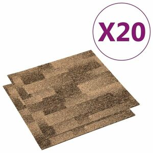 vidaXL 20 db barna padlószőnyeg lap 5 m² kép