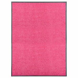 vidaXL rózsaszín kimosható lábtörlő 90 x 120 cm kép