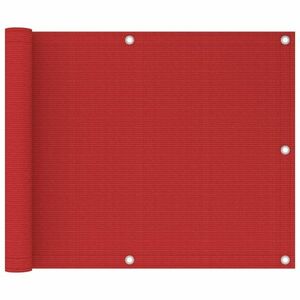 vidaXL piros HDPE erkélytakaró 75 x 300 cm kép