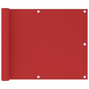 vidaXL piros HDPE erkélytakaró 75 x 500 cm kép