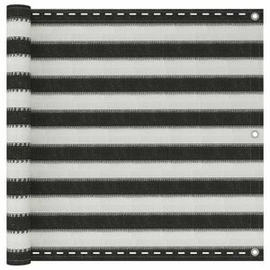vidaXL antracitszürke-fehér HDPE erkélynapellenző 90 x 500 cm kép