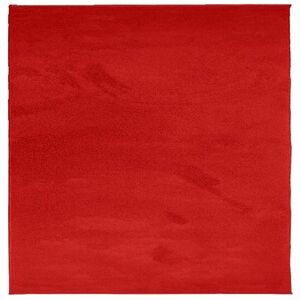 vidaXL OVIEDO piros rövid szálú szőnyeg 120 x 120 cm kép