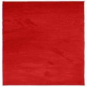 vidaXL OVIEDO piros rövid szálú szőnyeg 240 x 240 cm kép