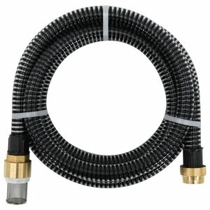 vidaXL fekete PVC szívótömlő sárgaréz csatlakozókkal 1, 1" 10 m kép