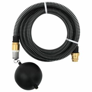 vidaXL fekete PVC szívótömlő sárgaréz csatlakozókkal 1, 1" 3 m kép
