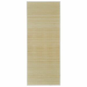vidaXL Négyszögletes natúr bambusz szőnyeg 80 x 300 cm kép