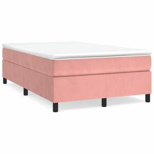 vidaXL rózsaszín bársony ágykeret 120 x 200 cm kép