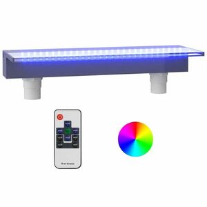 vidaXL akril vízeséskifolyó RGB LED-ekkel 60 cm kép