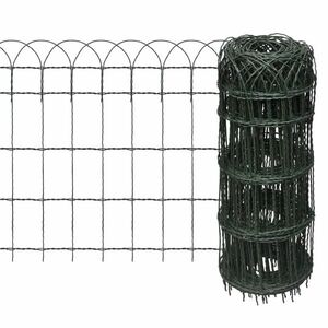 vidaXL kerti porszórt bevonatú vas szegélyező kerítés 25 x 0, 65 m kép