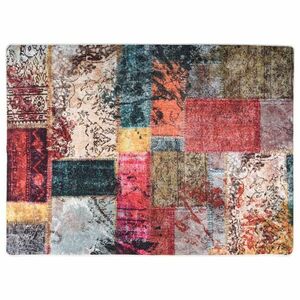 vidaXL többszínű foltvarrott csúszásmentes mosható szőnyeg 120x180 cm kép