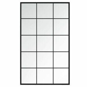vidaXL fekete fém fali tükör 100 x 60 cm kép