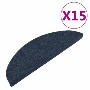 vidaXL 15 db kék öntapadó lépcsőszőnyeg 56x17x3 cm kép