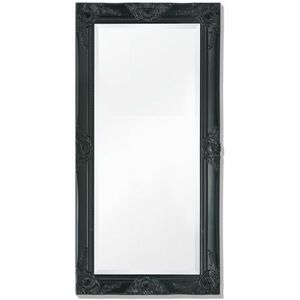 vidaXL 100x50 cm fekete barokk stílusú fali tükör kép