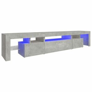 vidaXL betonszürke TV-szekrény LED lámpákkal 215x36, 5x40 cm kép