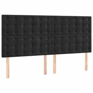 vidaXL 4 db fekete bársony fejtámla 80 x 5 x 78/88 cm kép