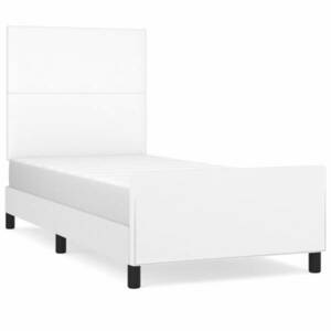 vidaXL fehér műbőr ágykeret 200 x 90 cm kép