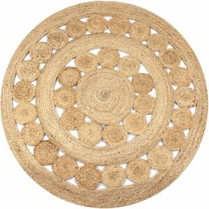vidaXL kör alakú, fonott juta szőnyeg 150 cm kép