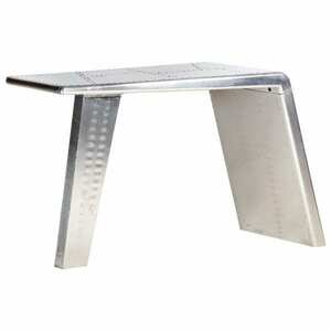 vidaXL ezüstszínű fém repülős asztal 112 x 50 x 76 cm kép