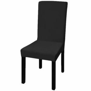 vidaXL 6 db fekete szabott nyújtható székszoknya kép